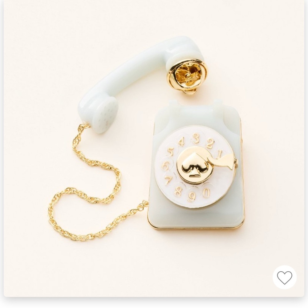 Kate Spade Blue and Gold Brooch